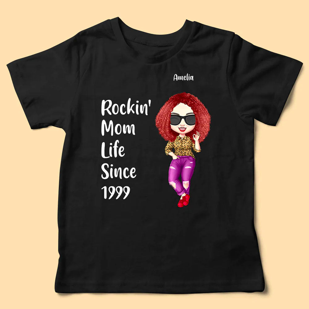 Rockin' The mom life Chibi Funny Personalized Shirt For Mother's Day Gift Ideas