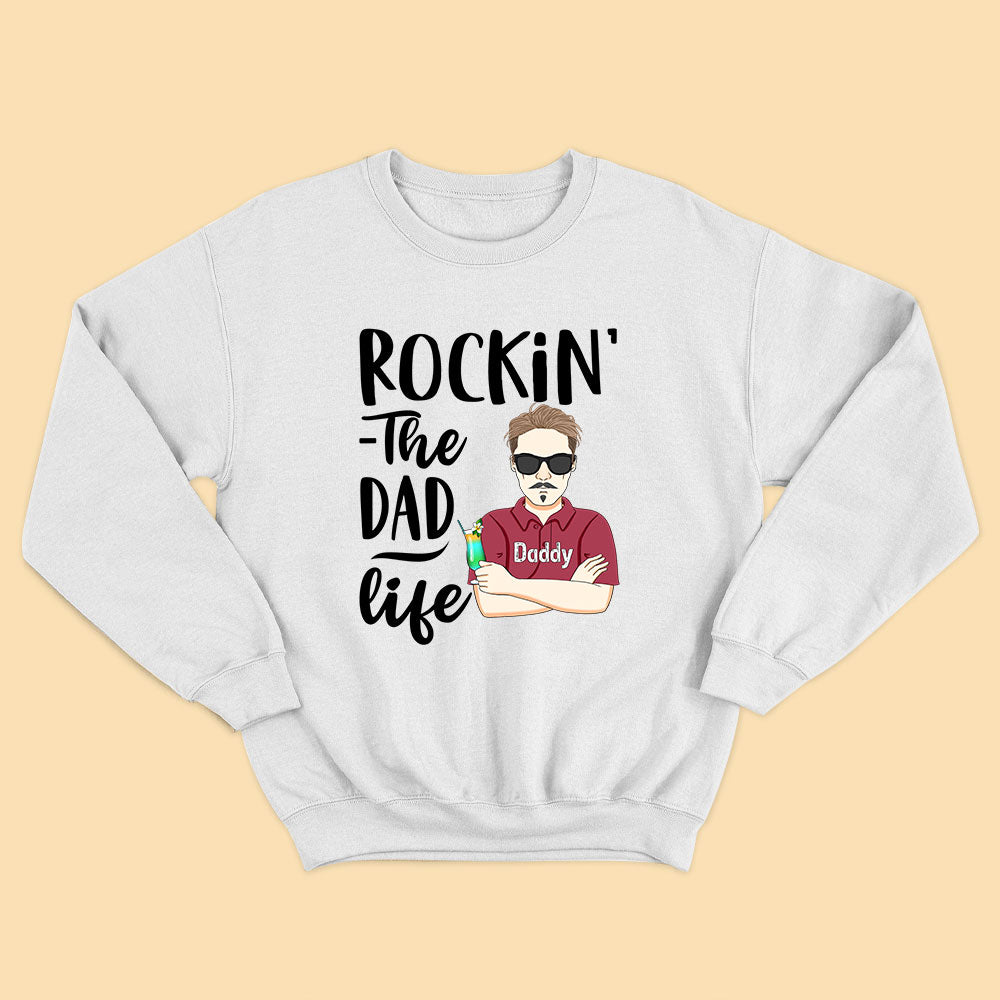 Rocking The Dad Life Father's Day Personalized Shirt