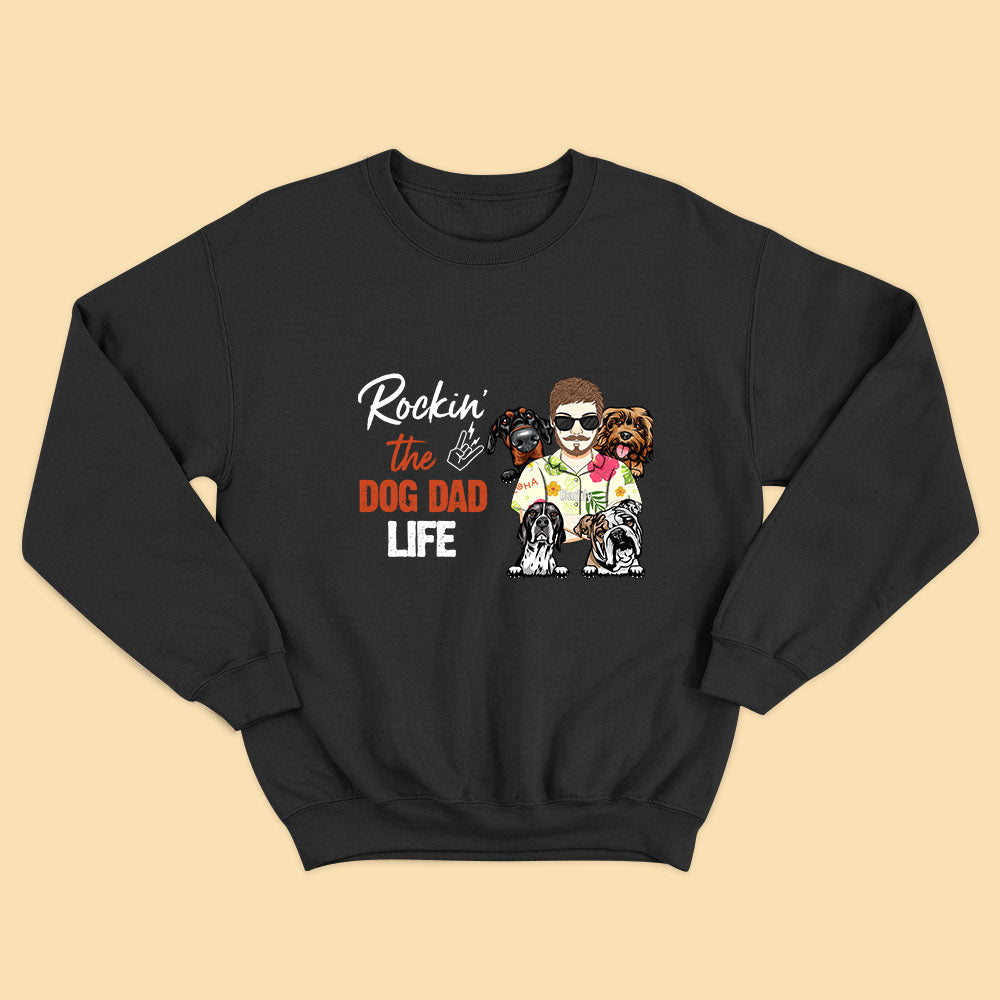 Rocking The Dog Dad Life Personalized Shirt For Dad