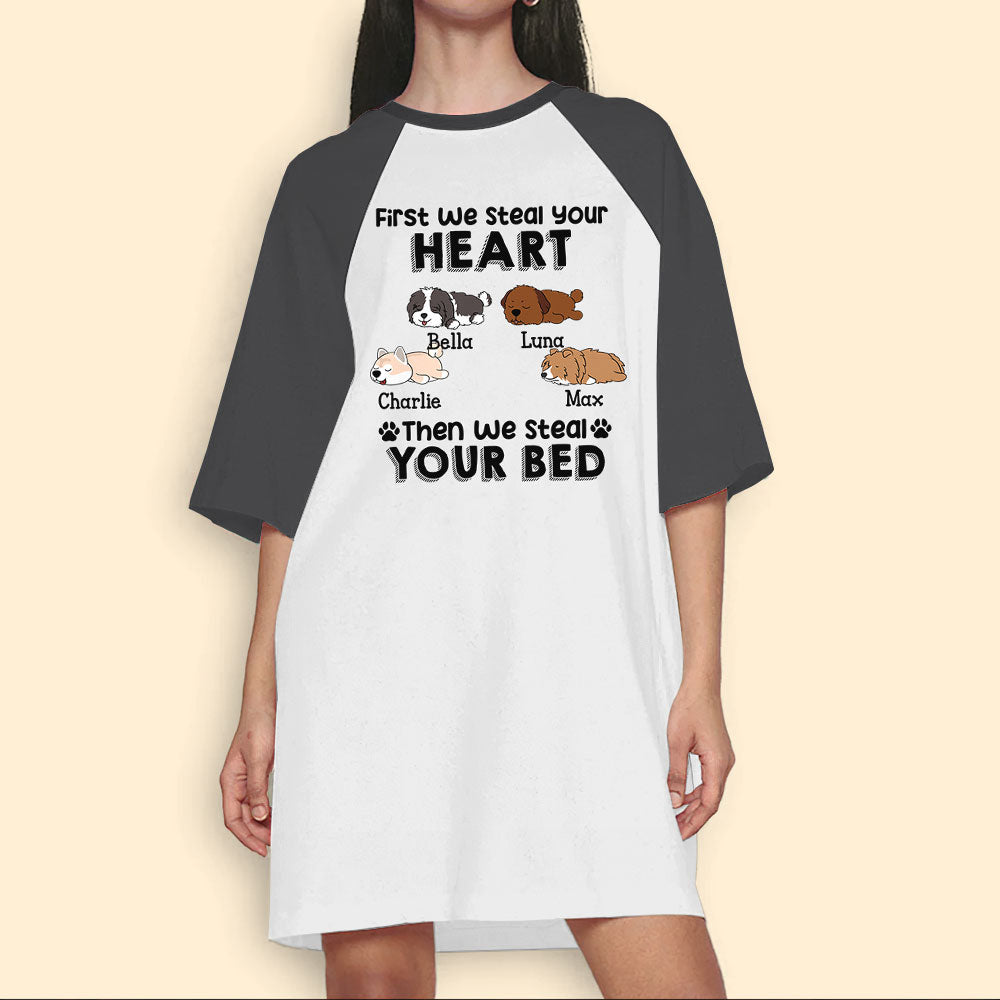 Sleep Shirts For Women Cute Sleeping Dog