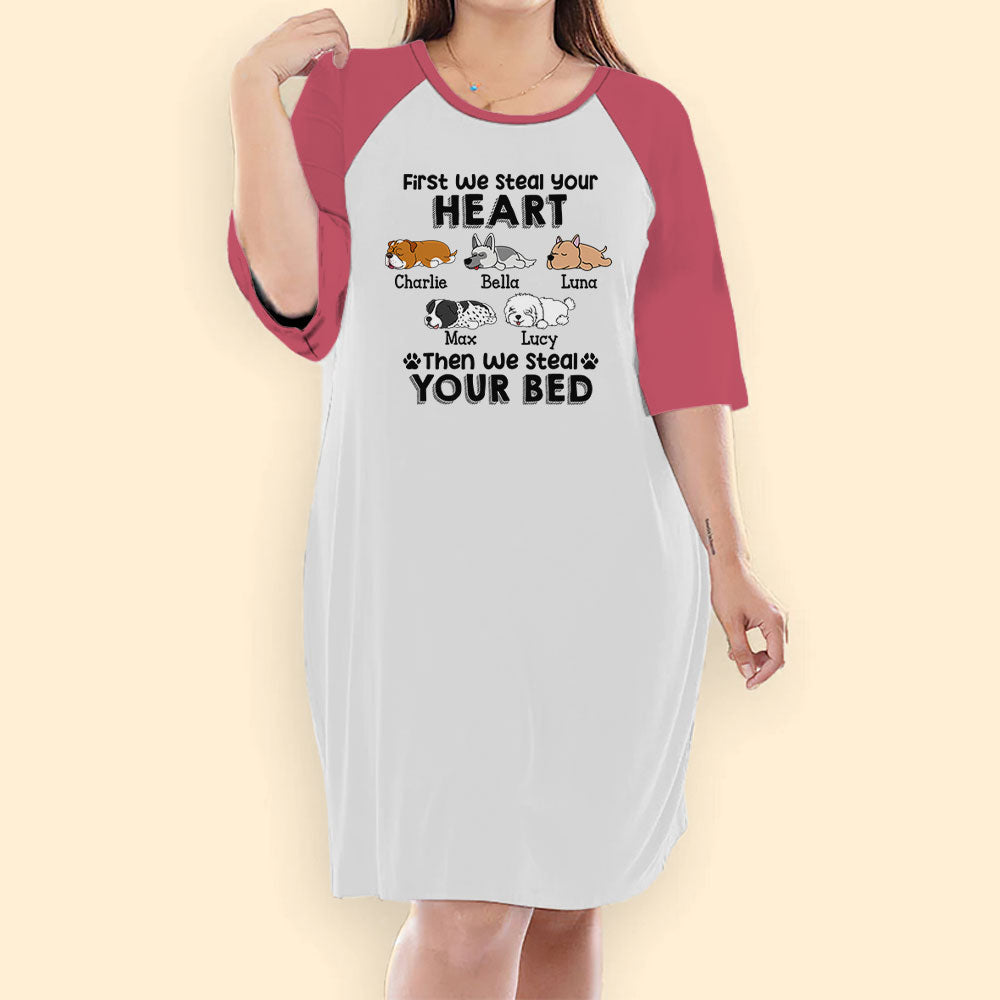 Sleep Shirts For Women Cute Sleeping Dog