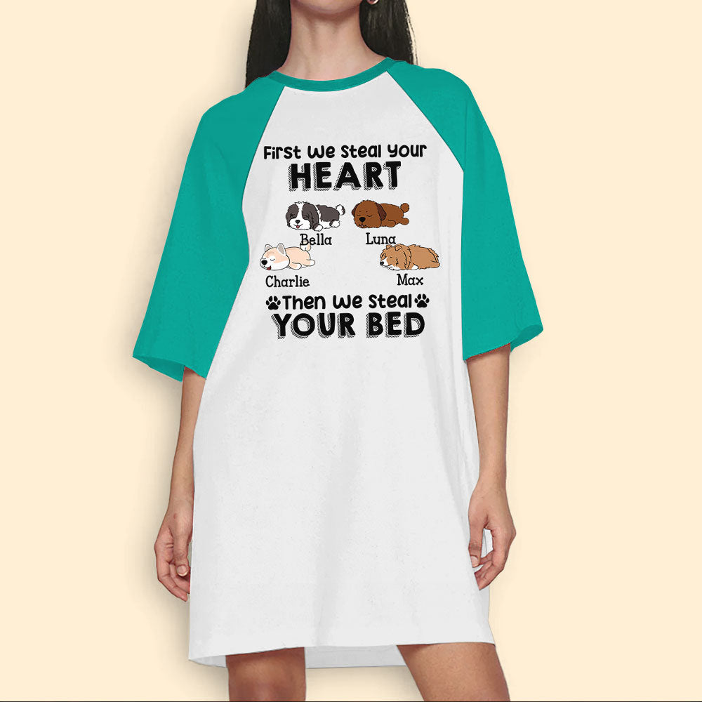 Sleep Shirts For Women Cute Sleeping Dog