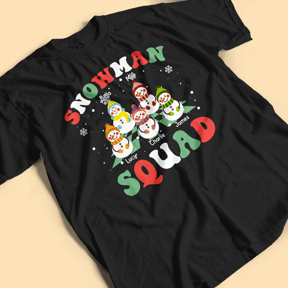 Snowman Squad Personalized Christmas Shirt