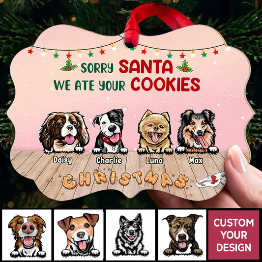 Sorry Santa Personalized Christmas Ornaments For Dog Lovers