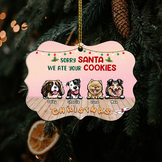 Sorry Santa Personalized Christmas Ornaments For Dog Lovers
