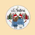 Soul Sisters Gift For Besties Siblings Personalized Circle Ornament