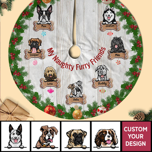 Special Personalized Christmas Pencil Tree Skirt For Dog Lovers