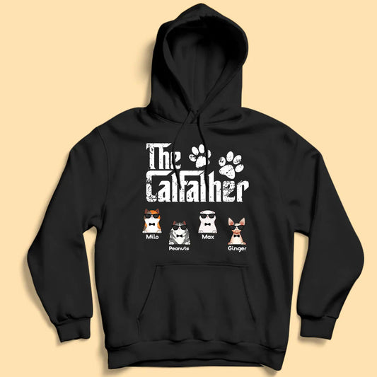 The CatFather Funny Shirt For Cat Owner Lover Personalized Cat Dad T Shirt