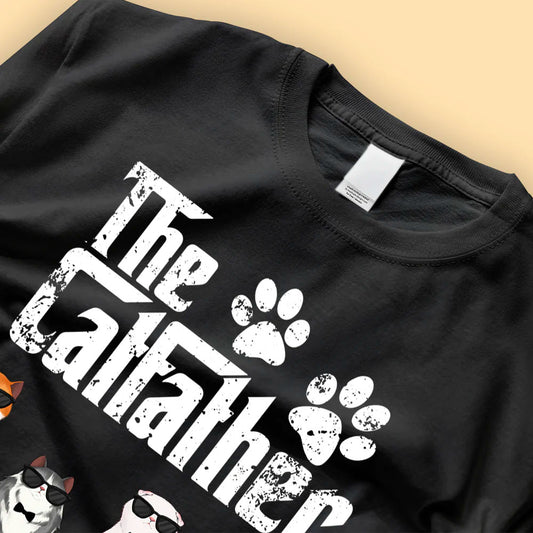 The CatFather Funny Shirt For Cat Owner Lover Personalized Cat Dad T Shirt