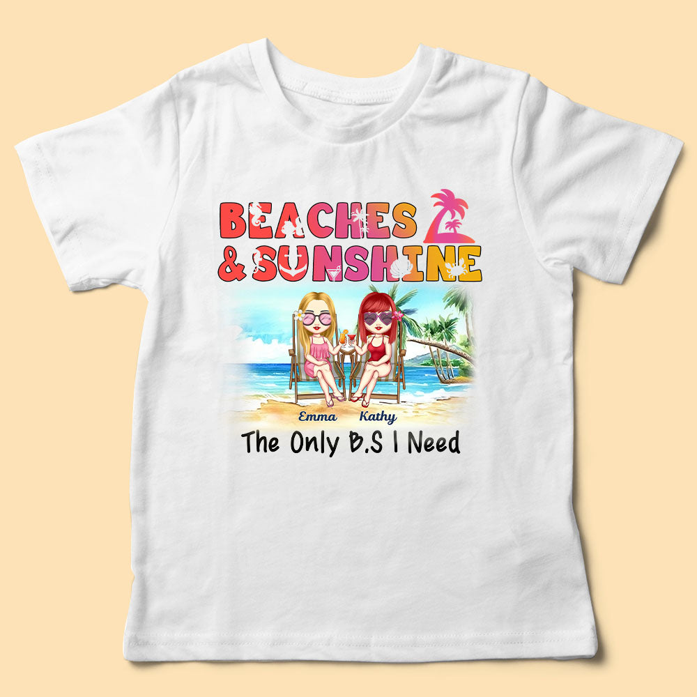 The Only BS I Need Is Beach and Sunshine Retro Beach Gift T-Shirt