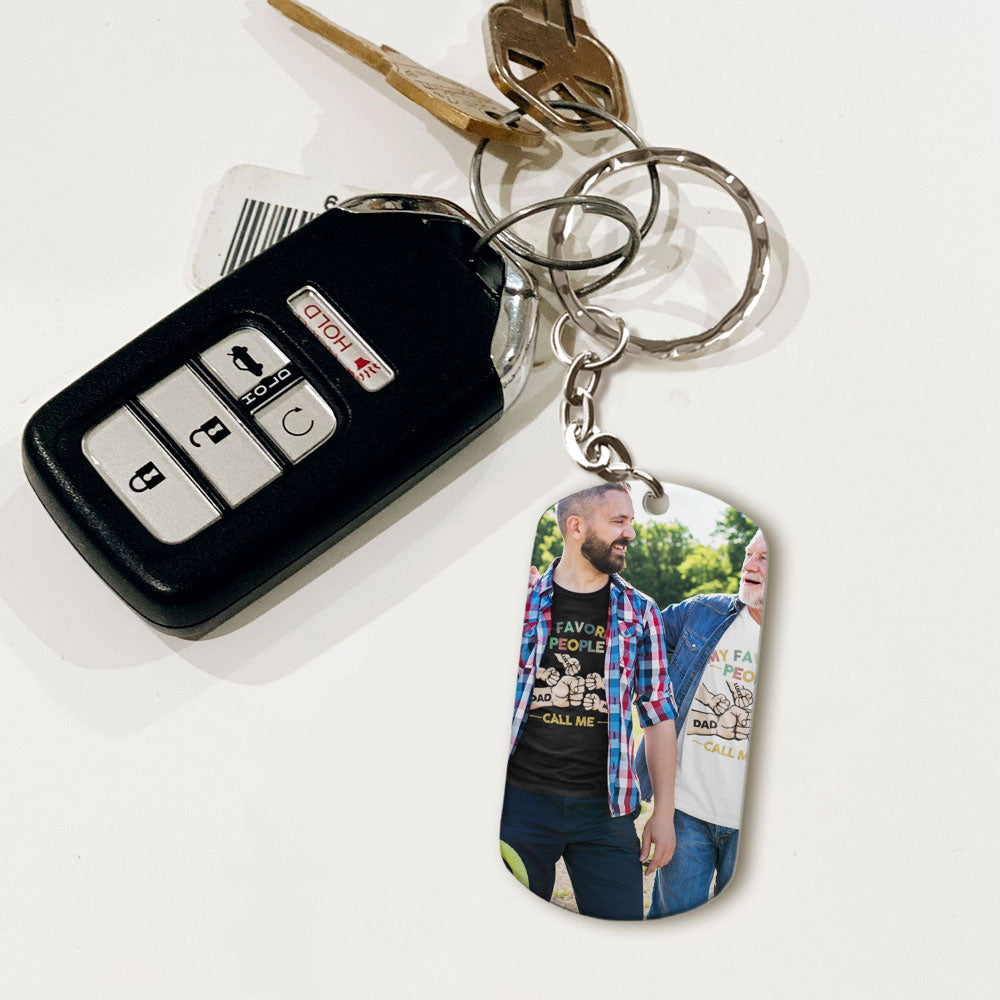 This Dad Belongs To Personalized Keychain