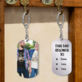 This Dad Belongs To Personalized Keychain