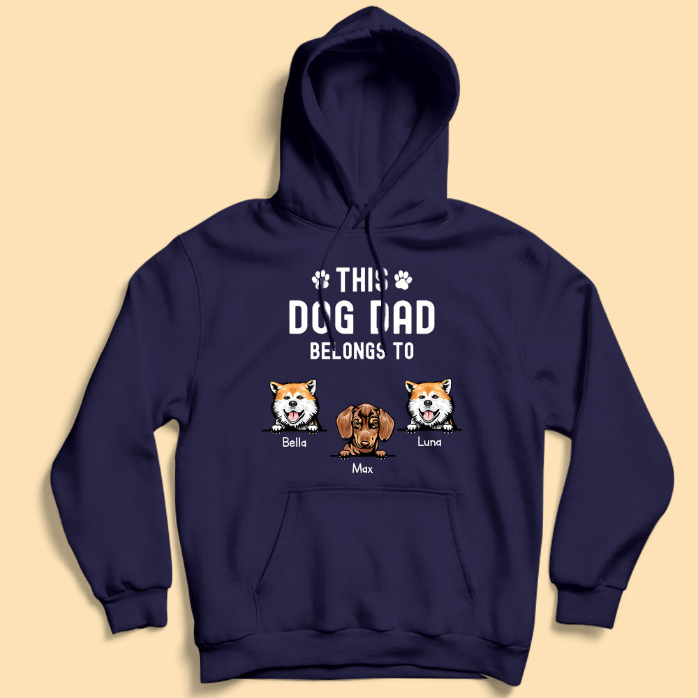 This Dog Dad Belongs To Custom Fathers Day Shirts