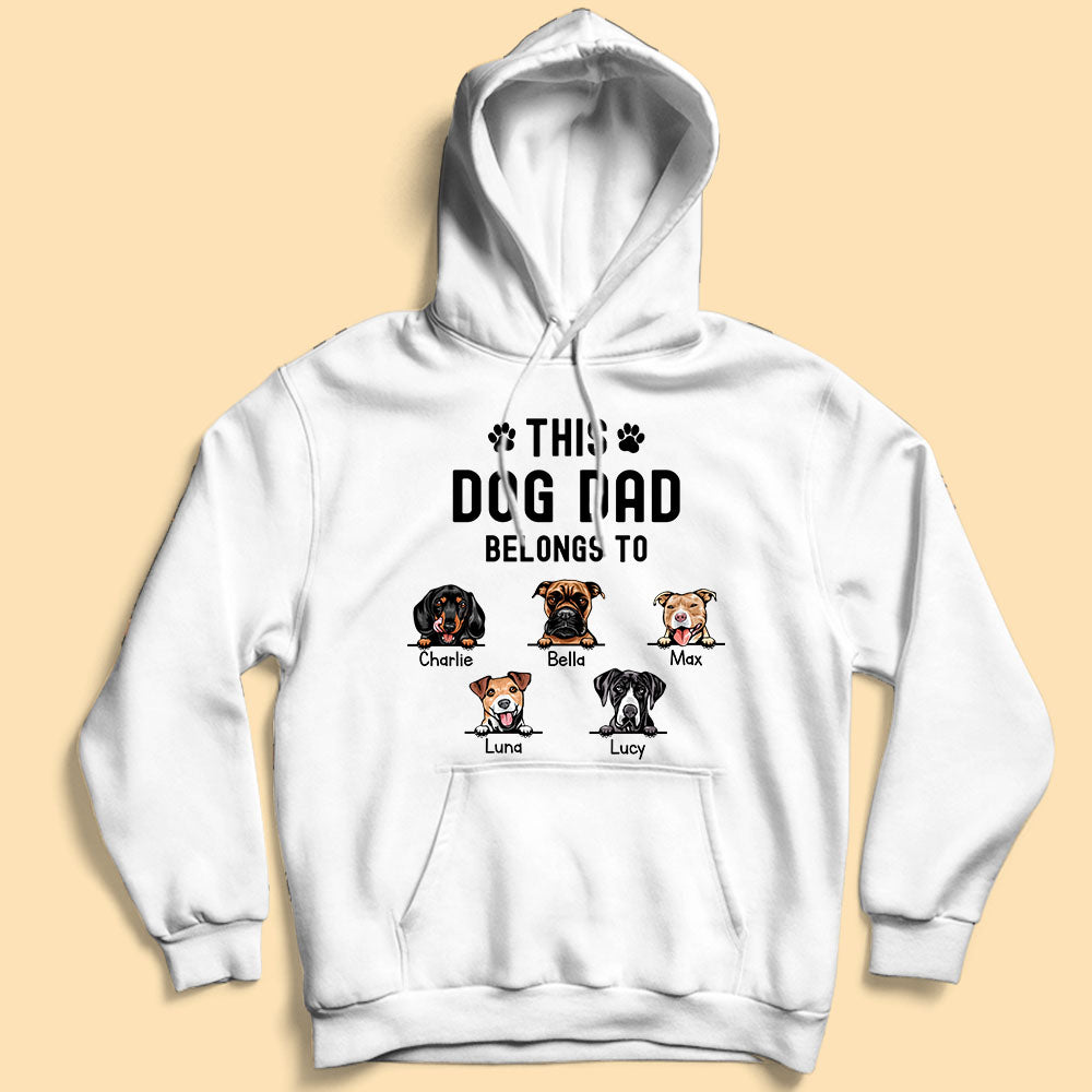 This Dog Dad Belongs To Personalized Dogs Shirt - Gifts For Dad