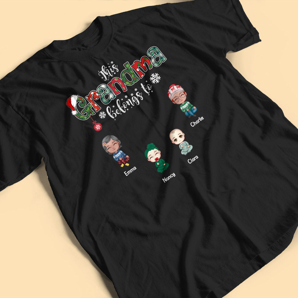 This Grandma Belongs To Personalized Christmas Shirt