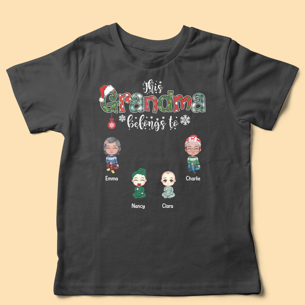 This Grandma Belongs To Personalized Christmas Shirt