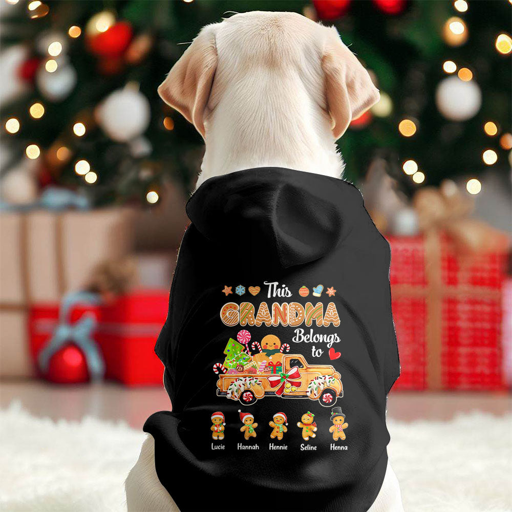 This Grandma Belongs To Xmas Gingerbread Truck Personalized Christmas Matching Shirt