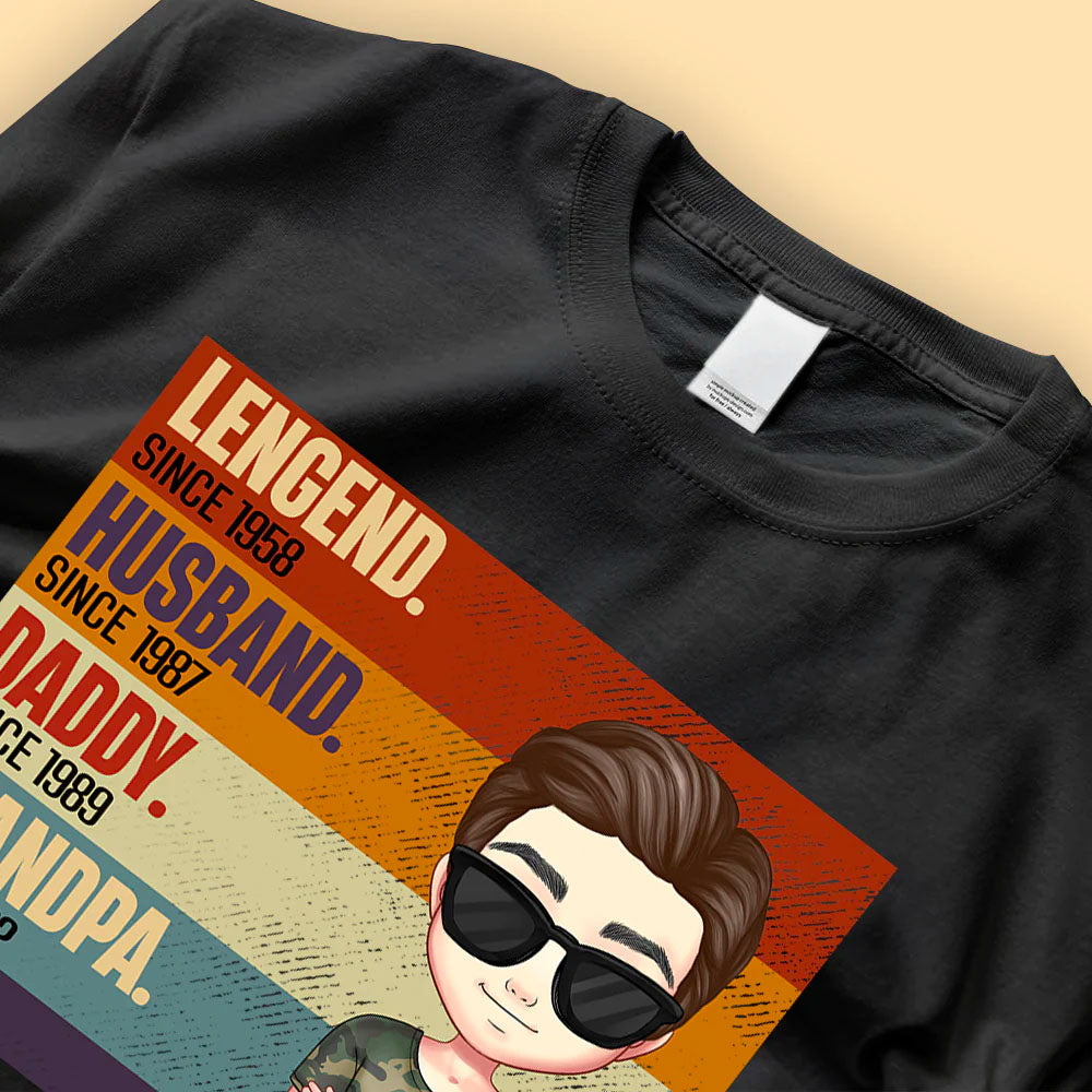 Vintage Legend Husband Daddy Grandpa Since Personalized Shirt For Dad