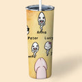 We're Chilling In Your Ball Funny Sperm Personalized Skinny Tumbler