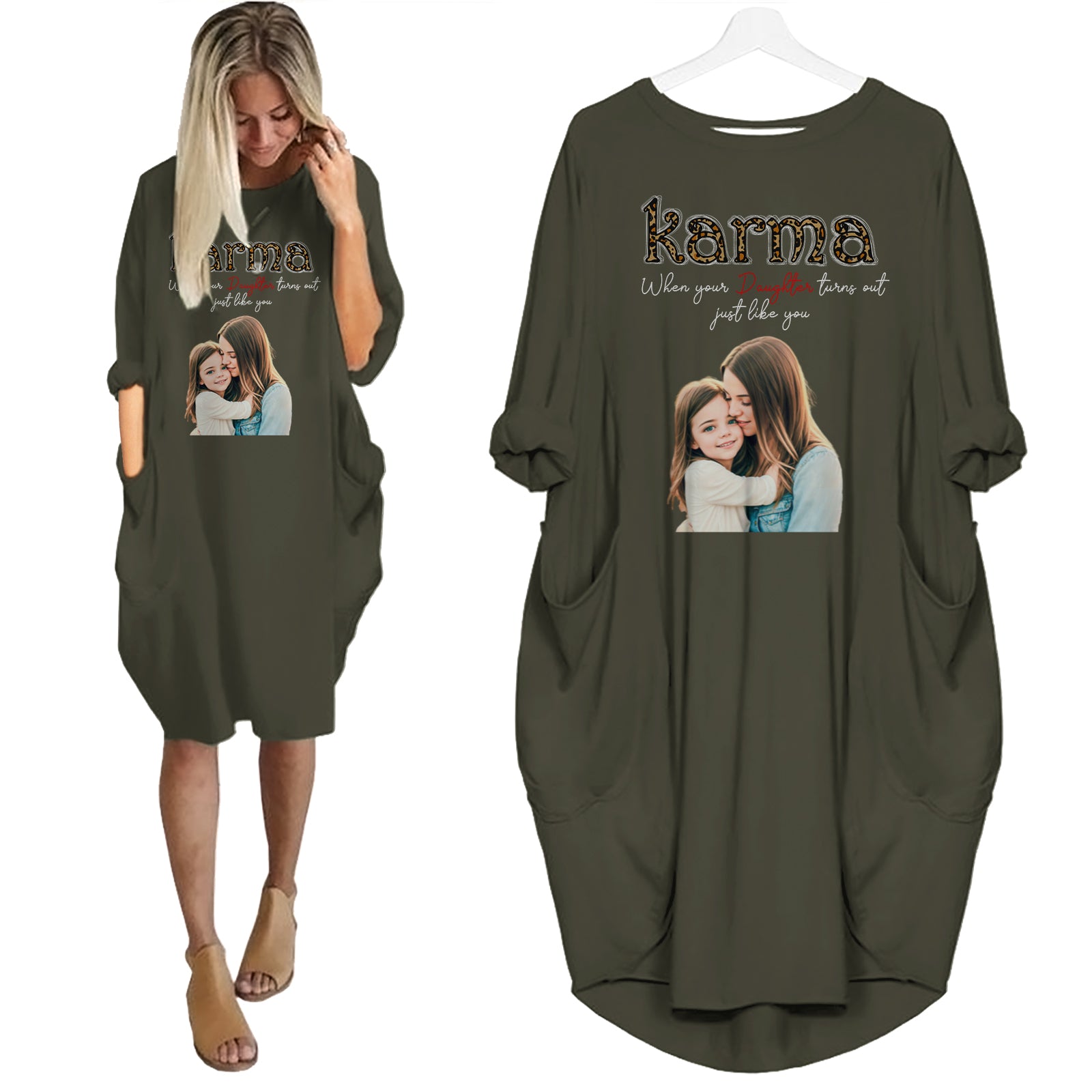 Karma Daughter Turns Out Like Mum - Personalized Pocket Dress - Mother's Day Gifts