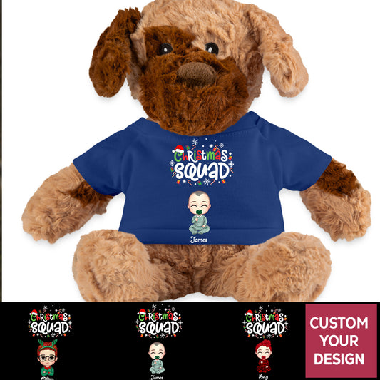 Christmas Squad -  Personalized T- Shirt Fluffy Dog