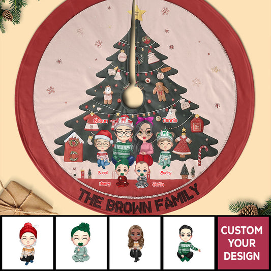 Snuggle Up Together Personalized Christmas Tree Skirt