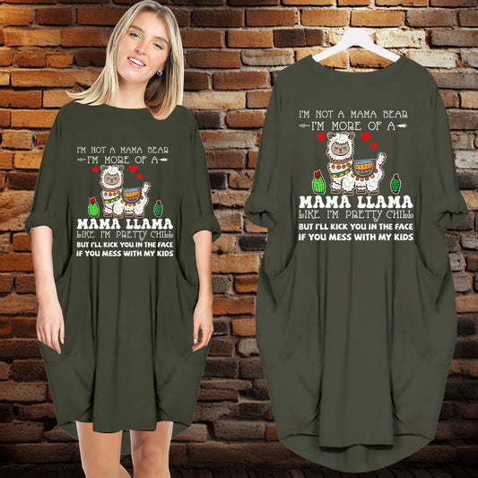 Mama Llama - Personalized Batwing Pocket Dress - Mother's Day Gifts