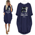 She's A Bad Mum Llama - Personalized Pocket Dress - Mother's Day Gifts