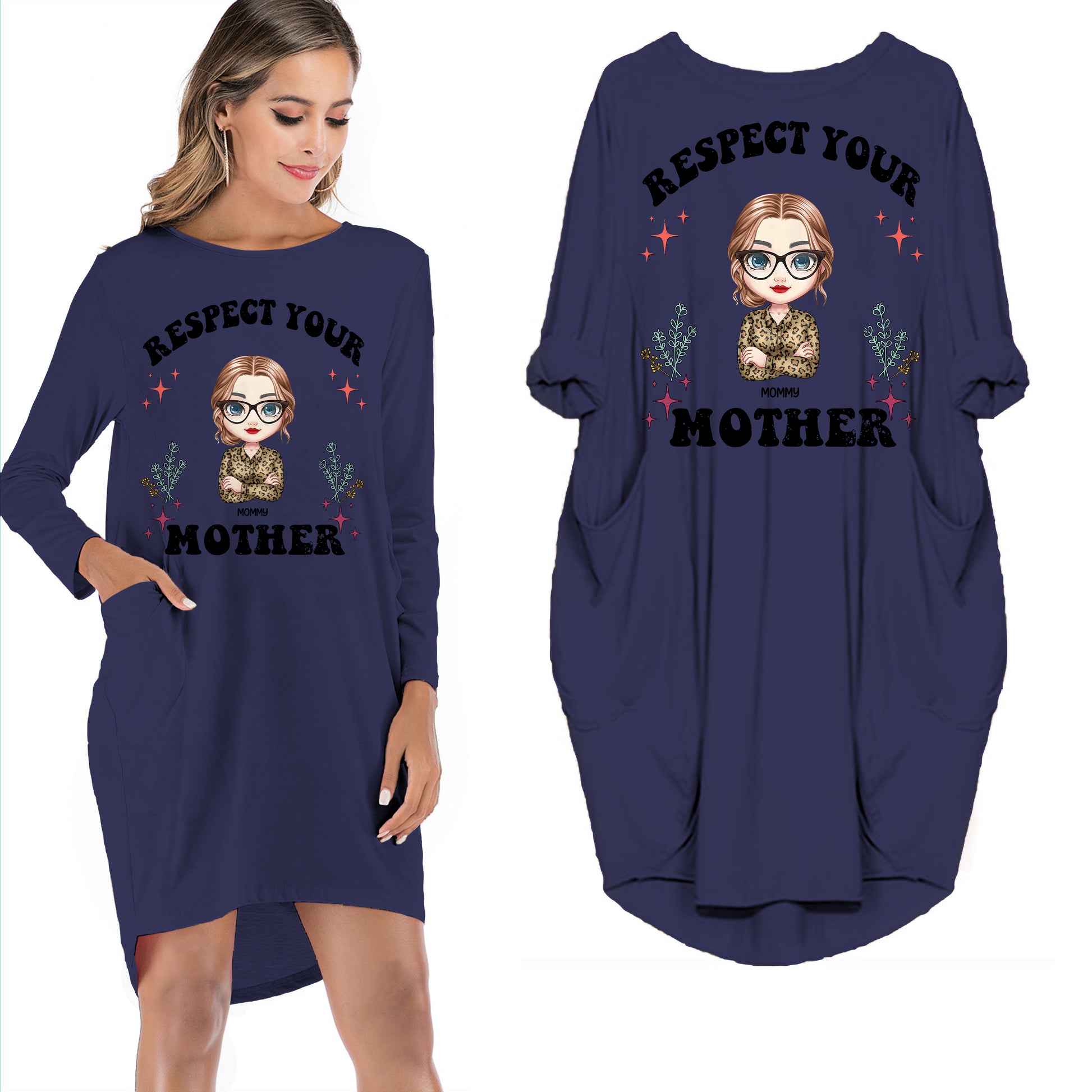 Respect Your Mother - Personalized Pocket Dress - Gift For Mother's Day