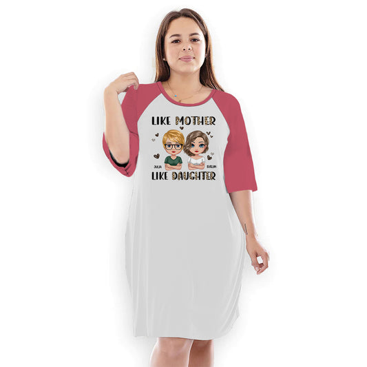Like Mother Like Daughter Oh Craf - Personalized Nightgown For Women