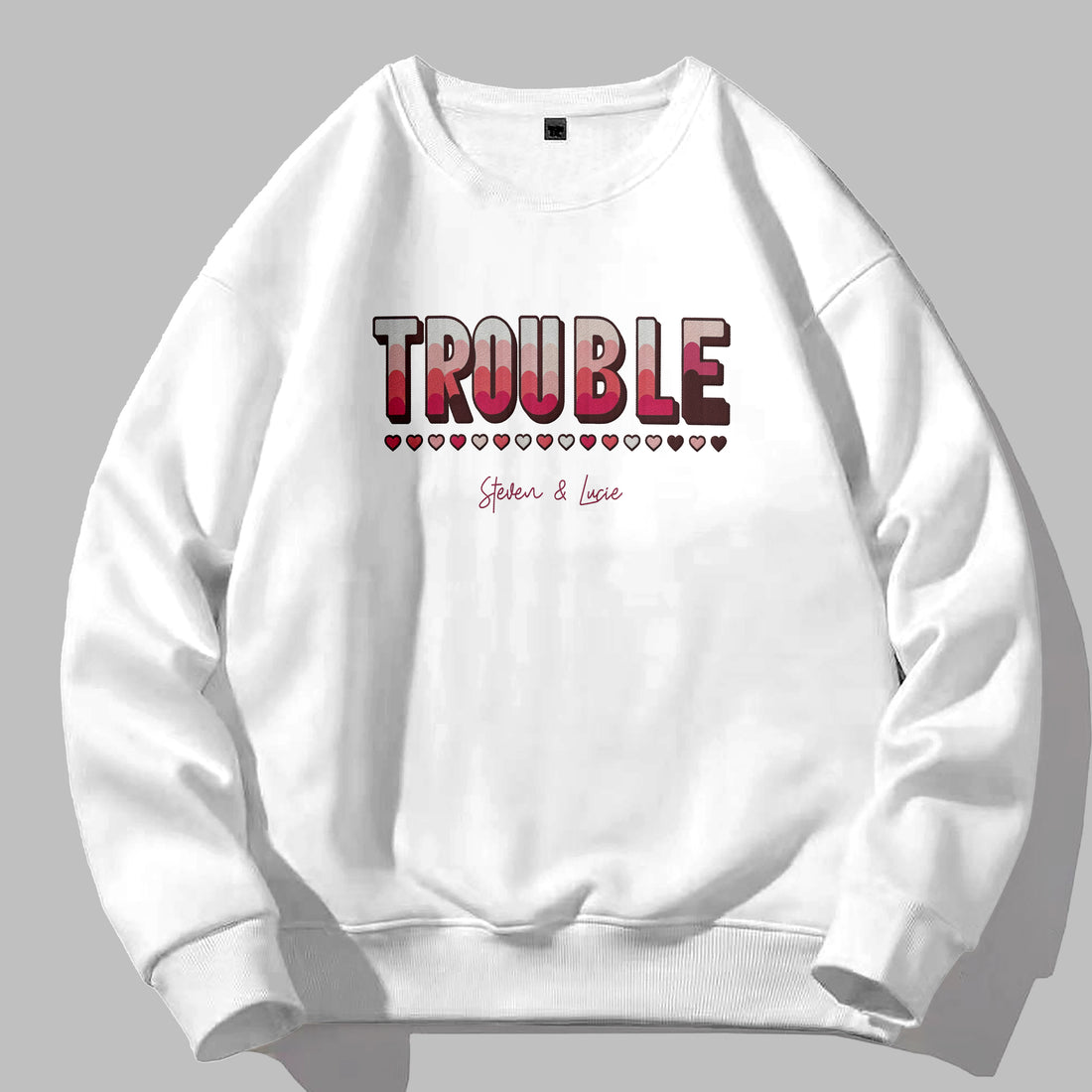 Where I Go Trouble Follows - Embroidered Matching Shirt For Couples - Valentine's Day Gift