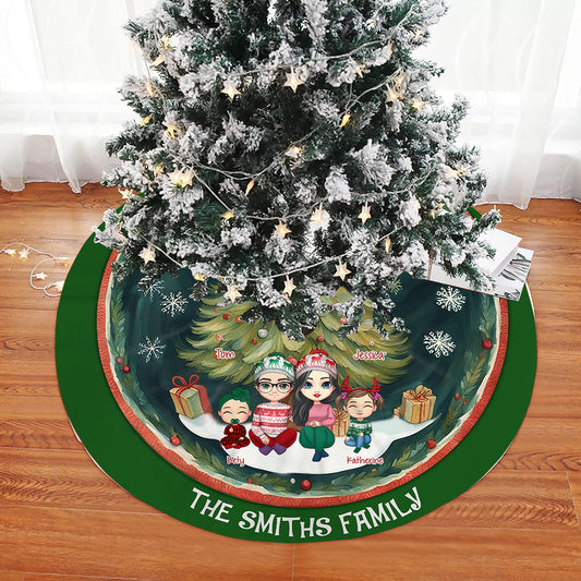 2023 Happy Family Personalized Christmas Tree Skirt