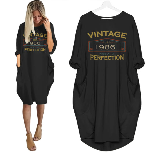 Vintage Perfection Birthday Gifts - Personalized Pocket Dress