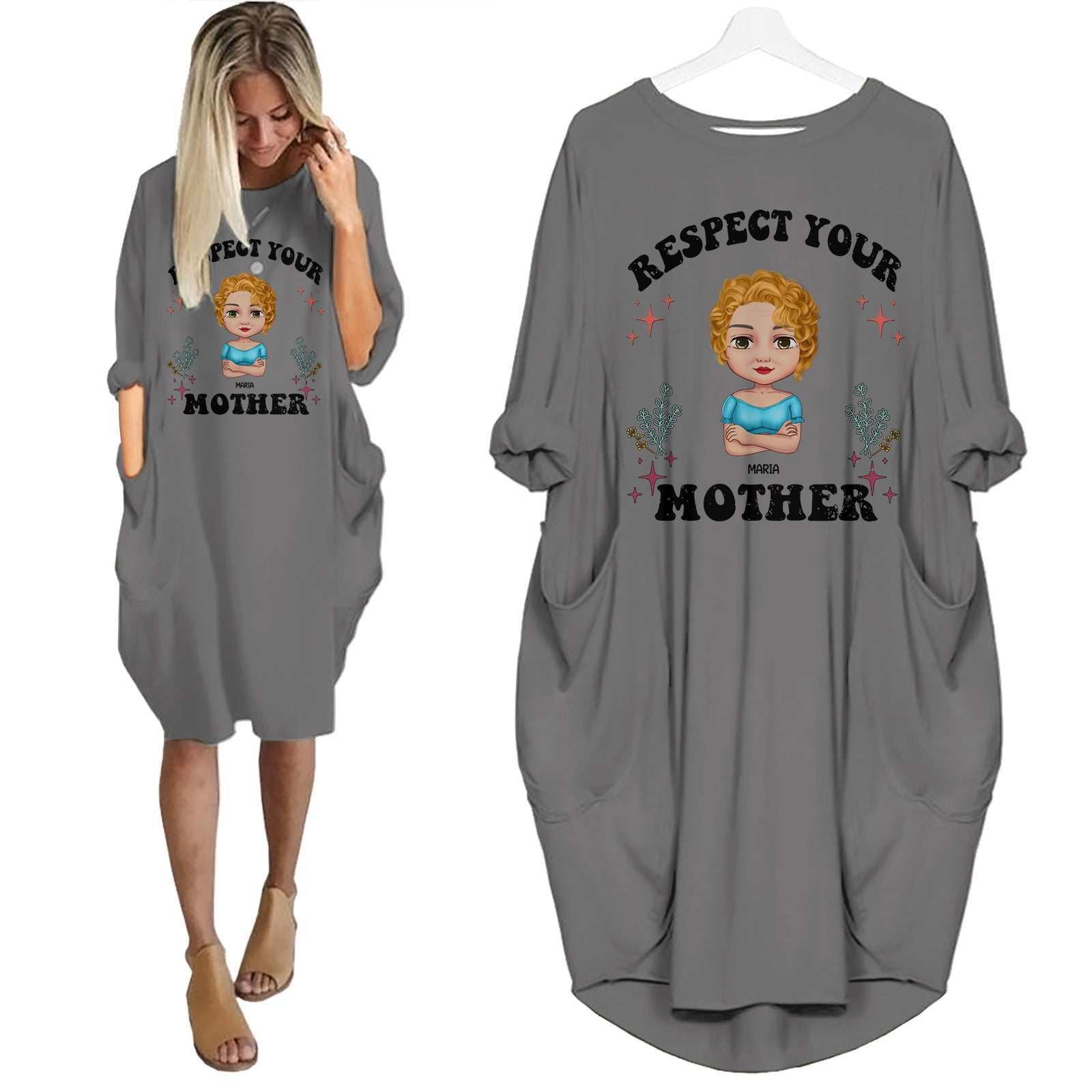 Respect Your Mother - Personalized Pocket Dress - Gift For Mother's Day