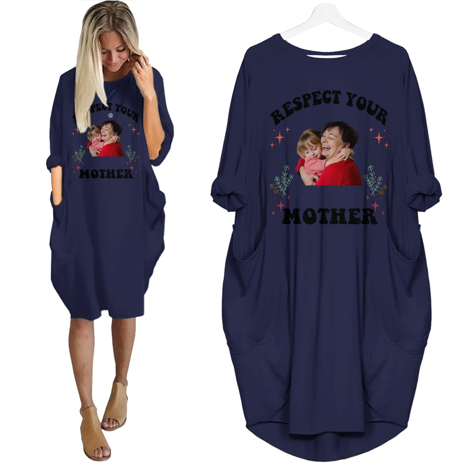 Respect Your Mother - Personalized Pocket Dress - Gift For Mother's Day