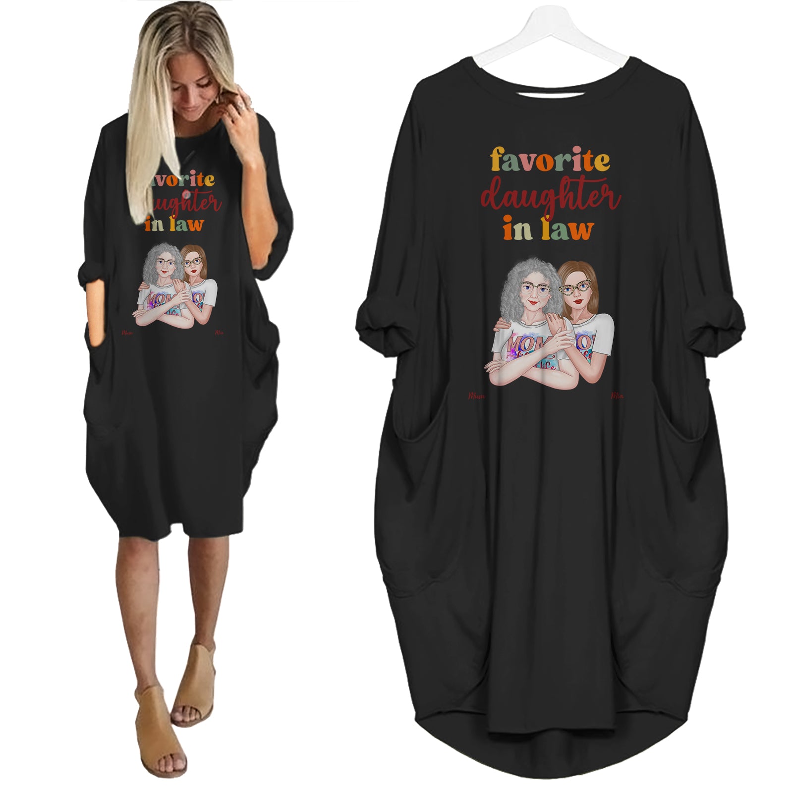 Favourite Mother In Law - Personalized Pocket Dress - Gift For Mother's Day, Birthday Gift For Mum