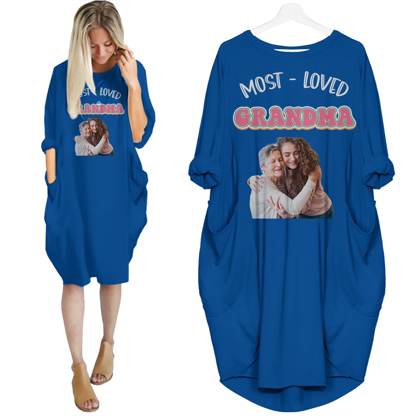 Most Loved Grandma - Personalized Pocket Dress - Gifts For Mother's Day