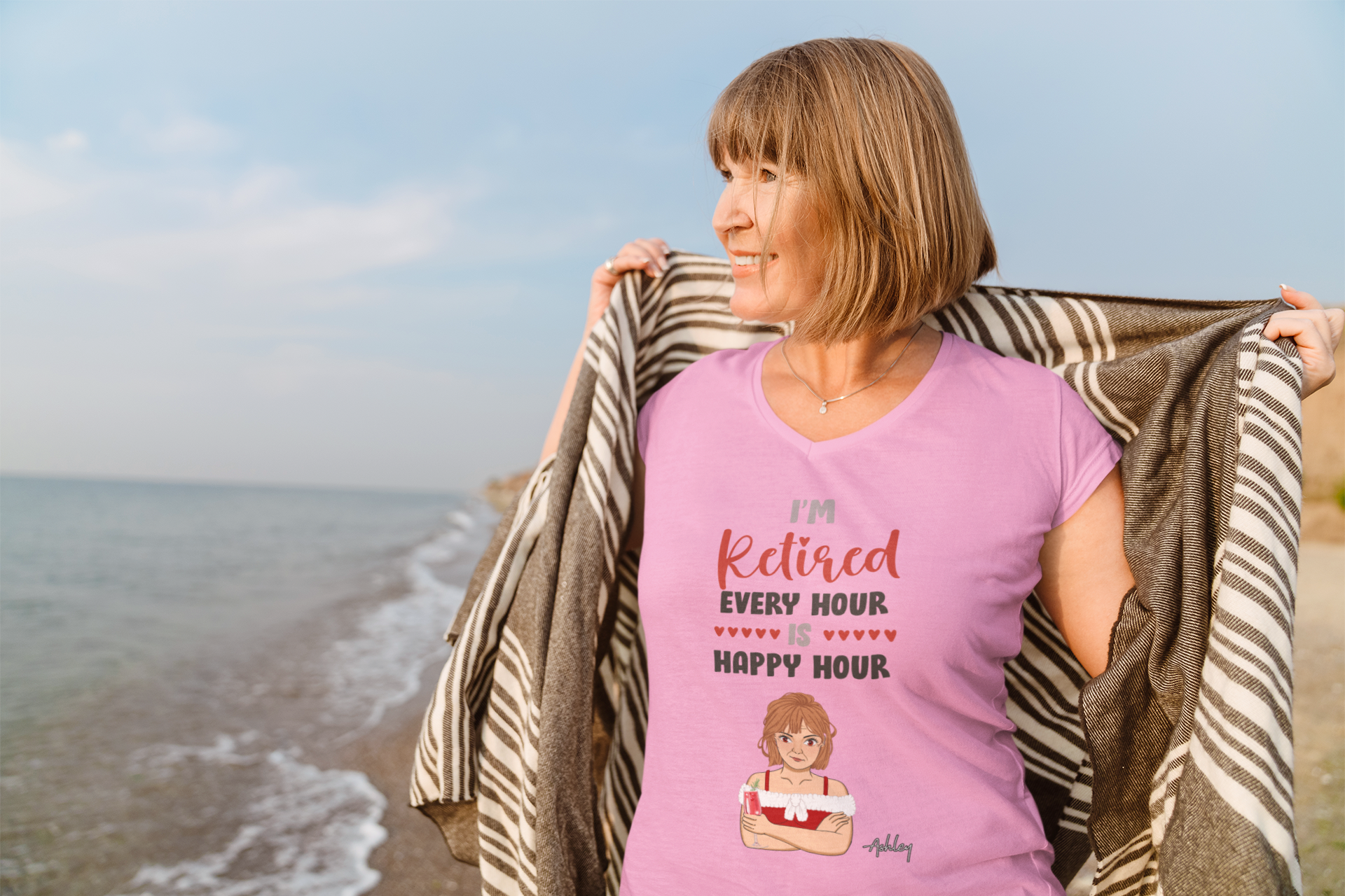 I'm Retired Every Hour Is Happy Personalized Shirt