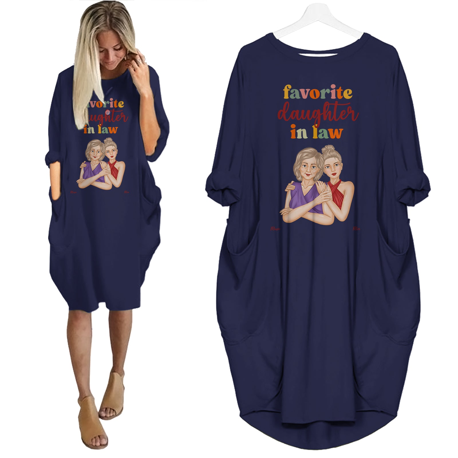 Favourite Mother In Law - Personalized Pocket Dress - Gift For Mother's Day, Birthday Gift For Mum