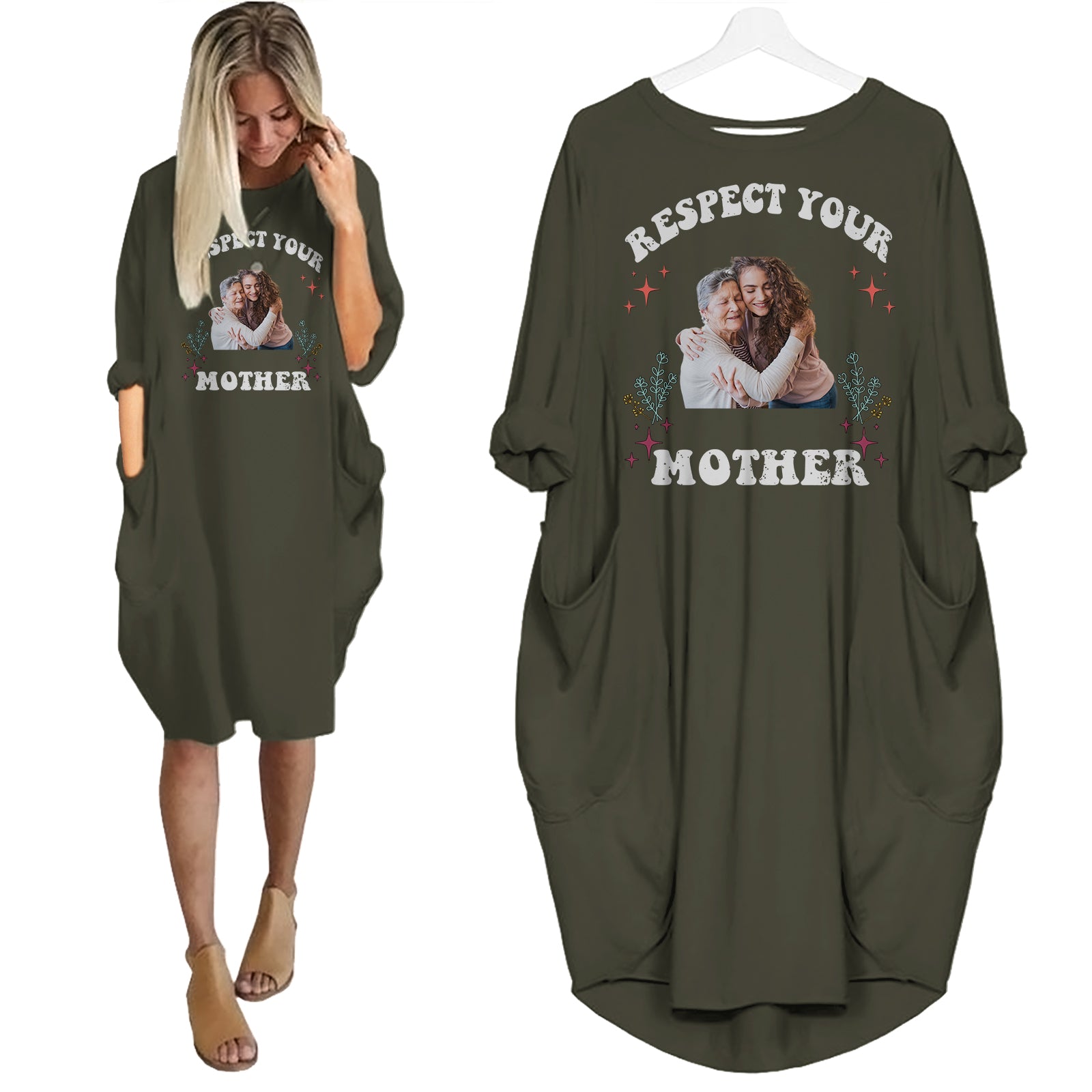 Respect Your Mother - Personalized Pocket Dress - Gift For Mothering Sunday