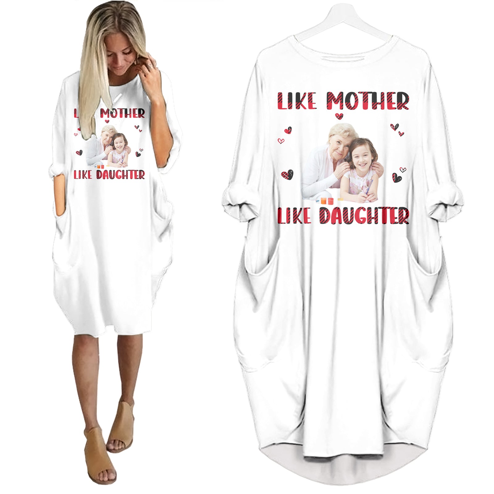 Like Mother Like Daughter - Personalized Pocket Dress - Gifts For Mother's Day, Gifts Mum Birthday