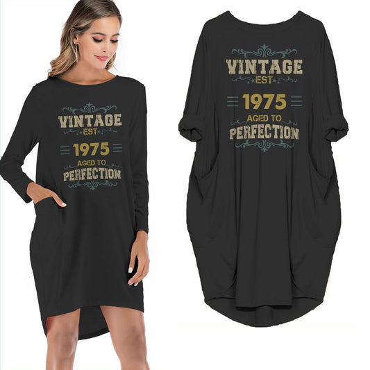 Vintage Aged To Perfection - Birthday Gifts - Personalized Pocket on Dress