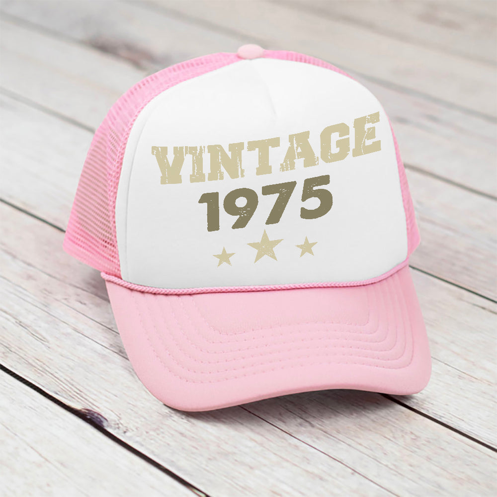 Vintage Year Birthday Gifts - Personalized Trucker Cap