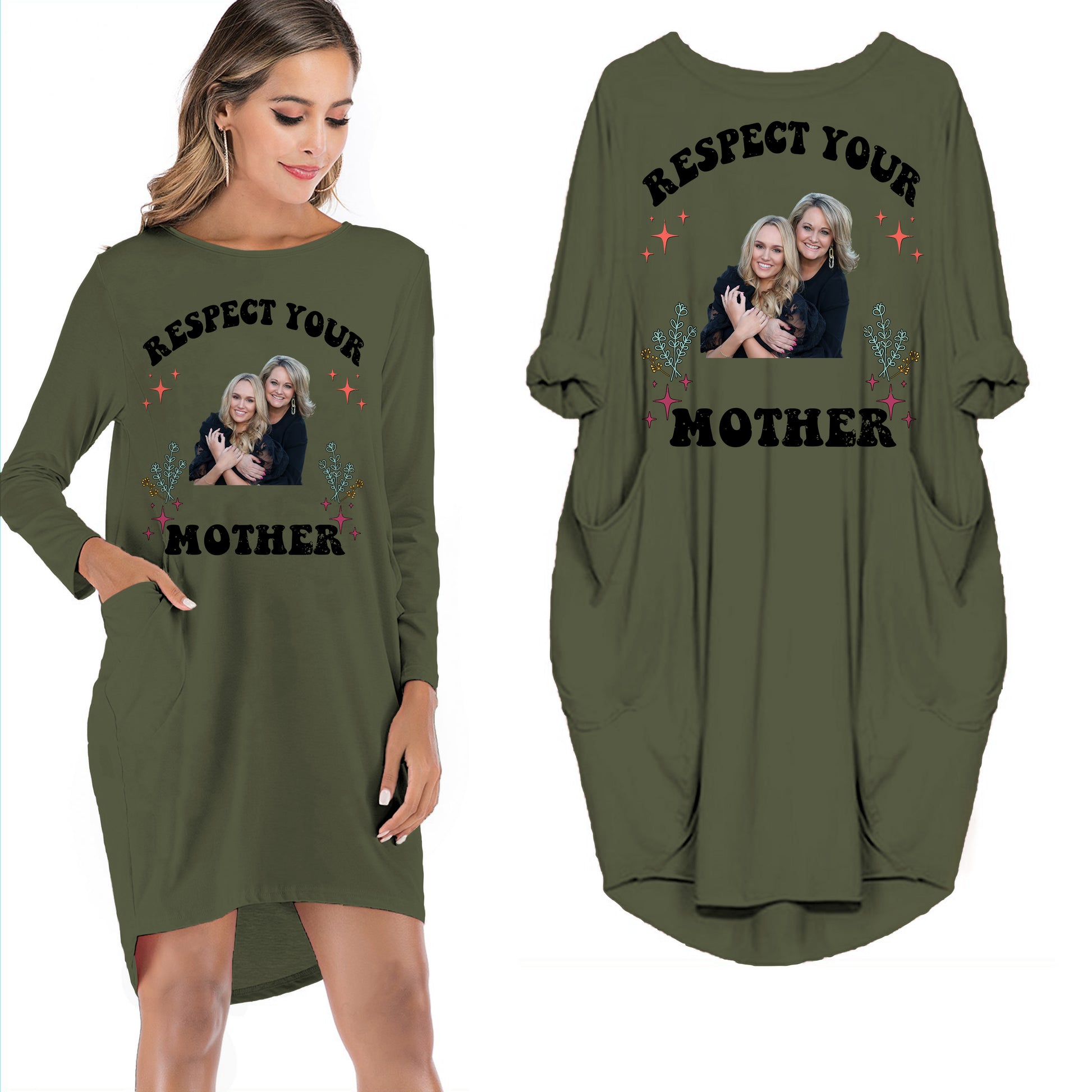 Respect Your Mother - Personalized Pocket Dress - Gift For Mother's Day