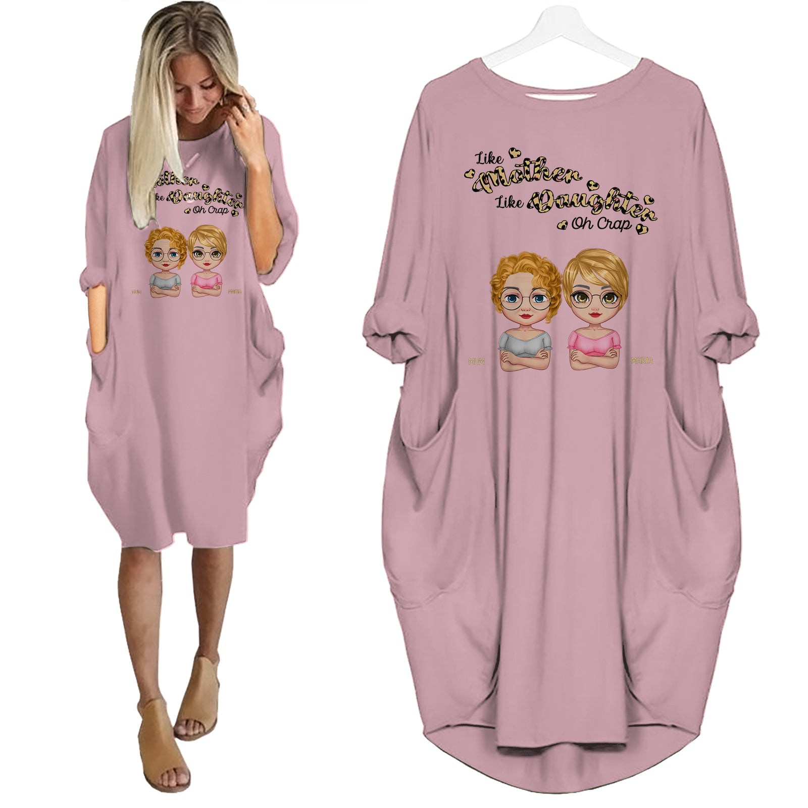 Like Mother Like Daughter - Personalized Pocket Dress - Gift For Mothering Sunday