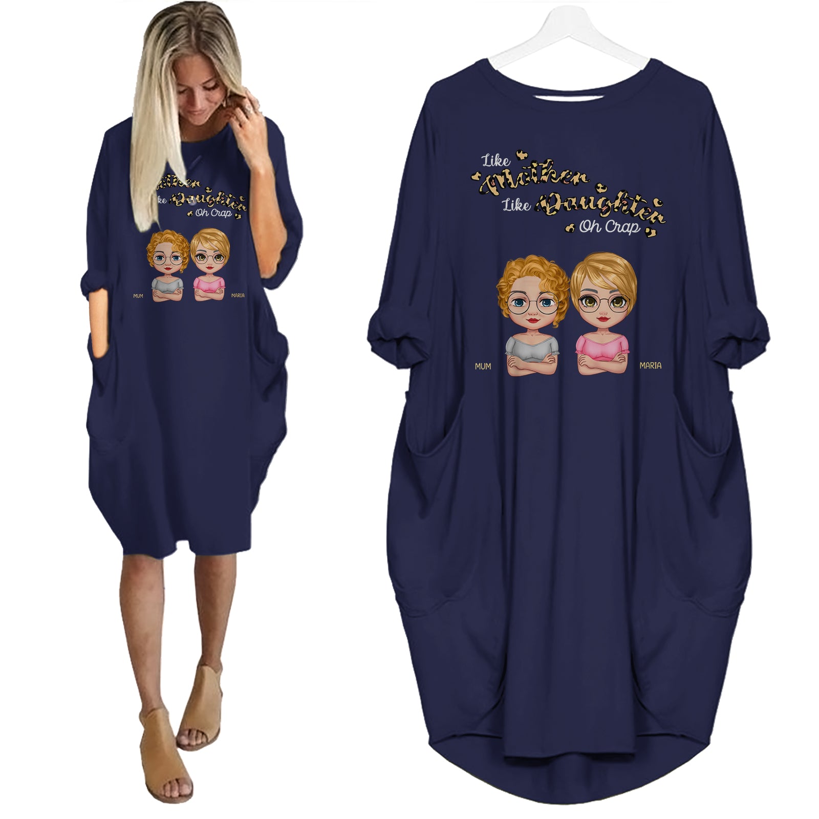 Like Mother Like Daughter - Personalized Pocket Dress - Gift For Mothering Sunday