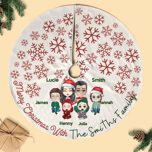 Special Gift For Family Personalized Christmas Tree Skirt