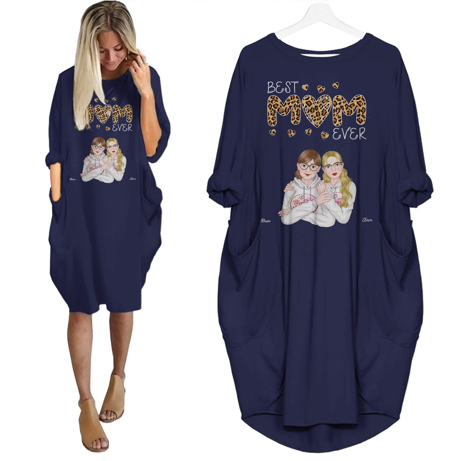 Best Mom Ever - Personalized Pocket Dress - Mother's Day Gifts