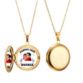 Respect Your Mother - Personalized Round Photo Locket Necklace - Gifts For Mother's Day