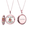Like Mother Like Daughter - Personalized Round Photo Locket Necklace - Mother's Day Gifts, Gifts For Mum